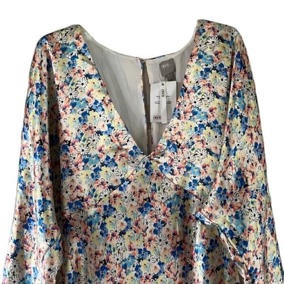 Asos Batwing Bias Cut Midi Dress Ditsy Print NWT Size 12 - Picture 10 of 14